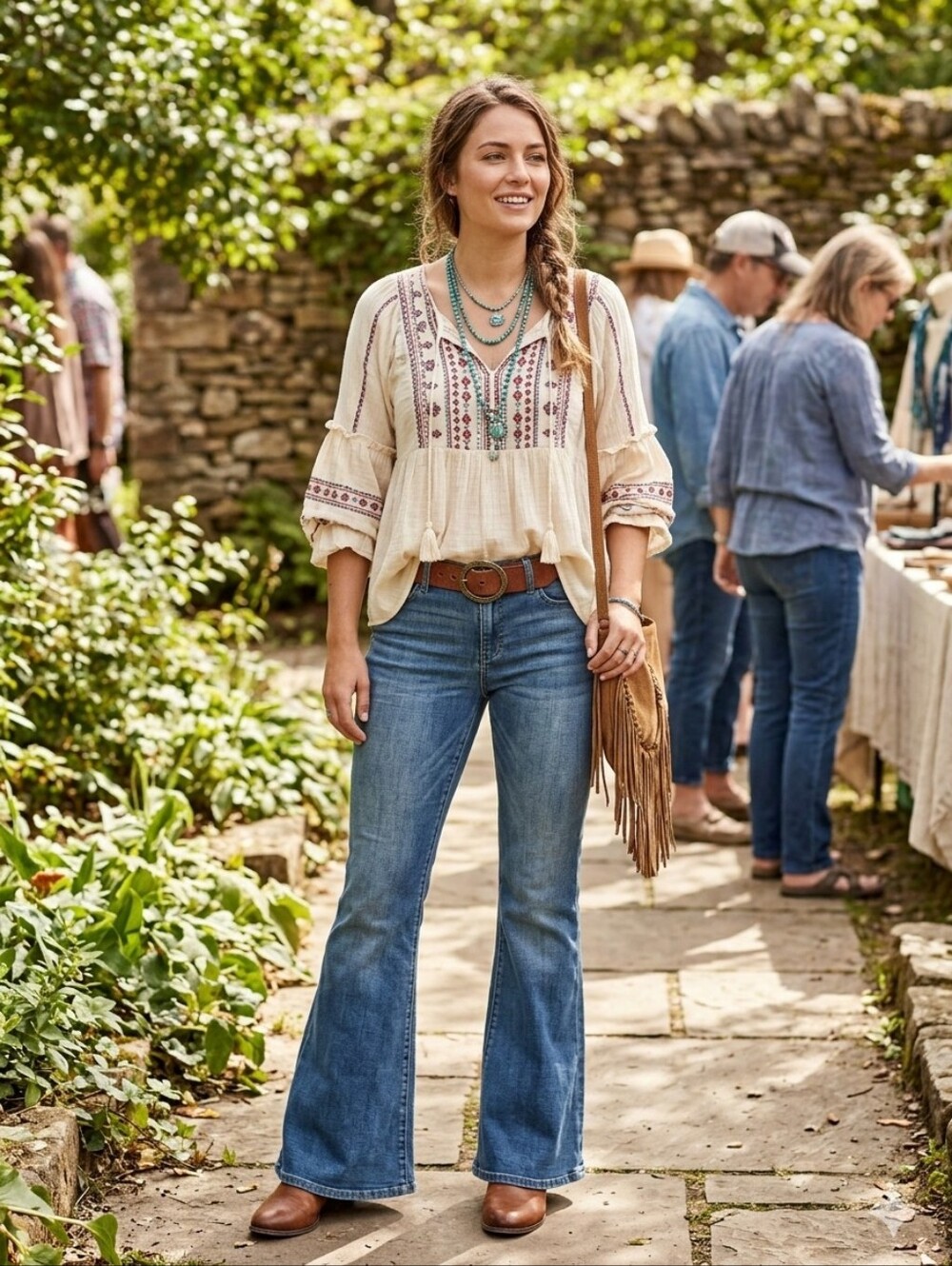 Old Navy Medium Blue Flare Jeans